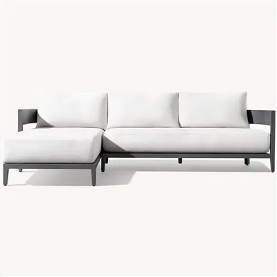 Kovový vonkajší sekčný gauč